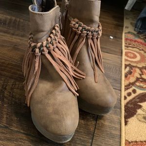 Fringe booties
